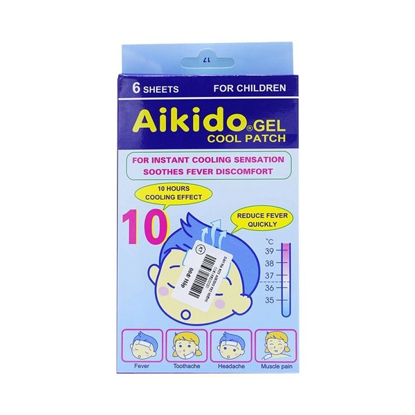 Miếng dán hạ sốt Aikido Gel Cool Patch  hộp 6 miếng