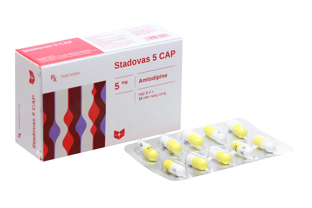 Thuốc trị cao huyết áp Stadovas 5 CAP hộp 30 viên