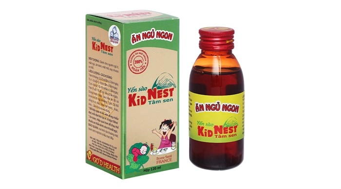 Siro ăn ngủ ngon cho trẻ em Yến Sào Kid Nest Tâm Sen hộp 1 chai 120ml