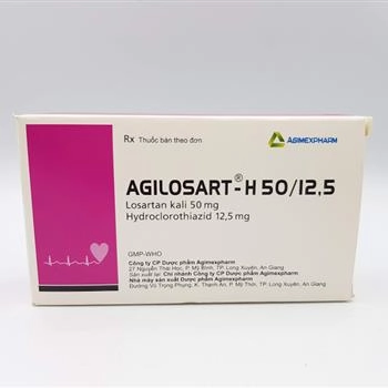 Thuốc điều trị tăng huyết áp Agilosart - H50/12.5 hộp 30 viên