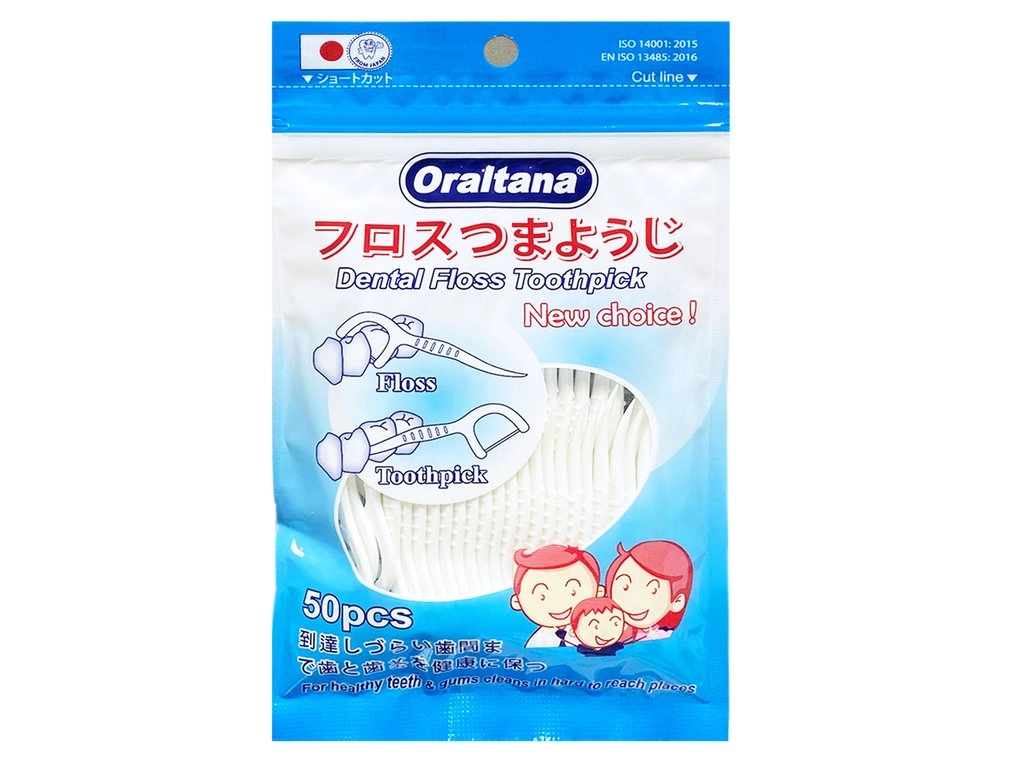 Tăm chỉ nha khoa Oraltana Dental Floss Toothpick New choice gói 50 cái