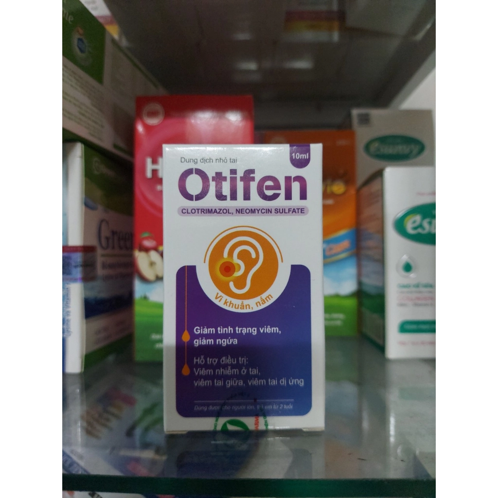 Dung dịch nhỏ tai Giảm viêm, giảm ngứa  Otifen  hộp 1 chai 10ml