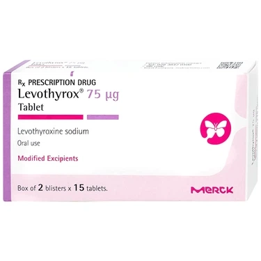 Thuốc trị bệnh tuyến giáp Levothyrox 75µg Merck hộp 2 vỉ x 15 viên