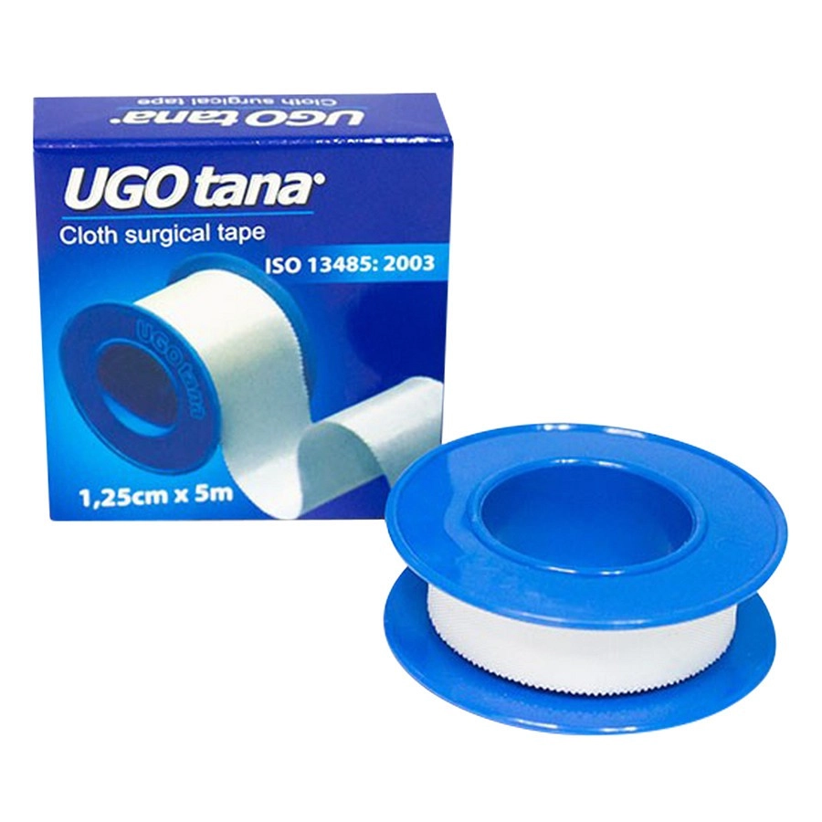 Băng dính cuộn vải lụa y tế UGOTANA Medical Silk Tape 1,25cm x 5m hộp 1 cuộn