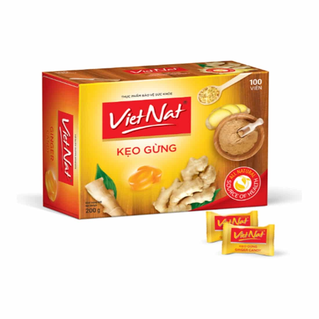 Kẹo gừng Vietnat hộp 100 viên