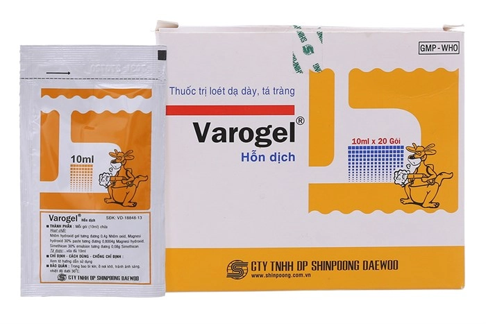 Thuốc trị loét dạ dày, tá tràng Varogel hộp 20 gói x 10ml