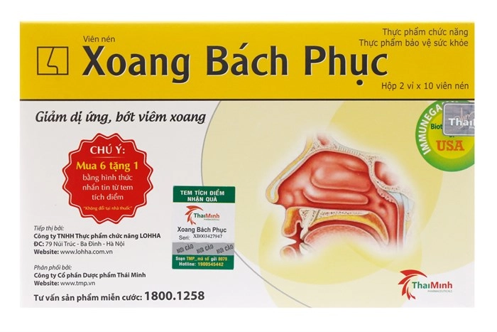 Viên uống hỗ trợ điều trị viêm xoang Xoang Bách Phục hộp 20 viên