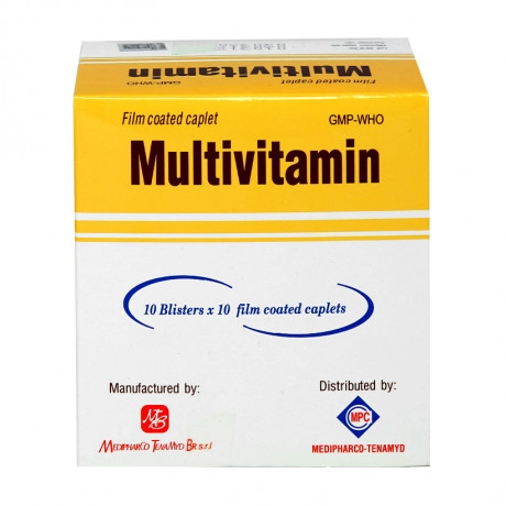 Thuốc bổ sung vitamin và khoáng chất Multivitamin (Medipharco Tenamyd) hộp 100 viên