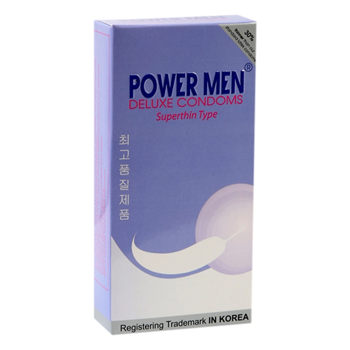Bao cao su siêu mỏng Power Men Superthin Type (tím) hộp 12 cái