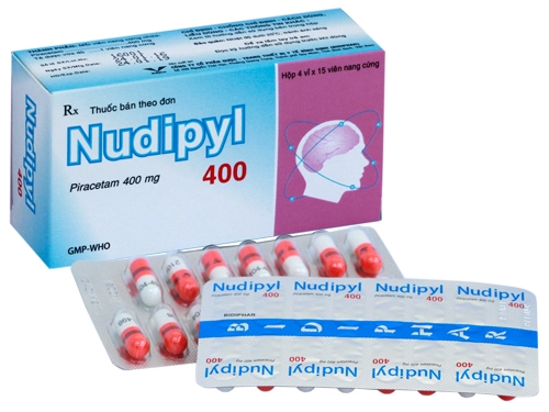 Thuốc điều trị chóng mặt Nudipyl 400 hộp 4 vỉ x 15 viên nang cứng