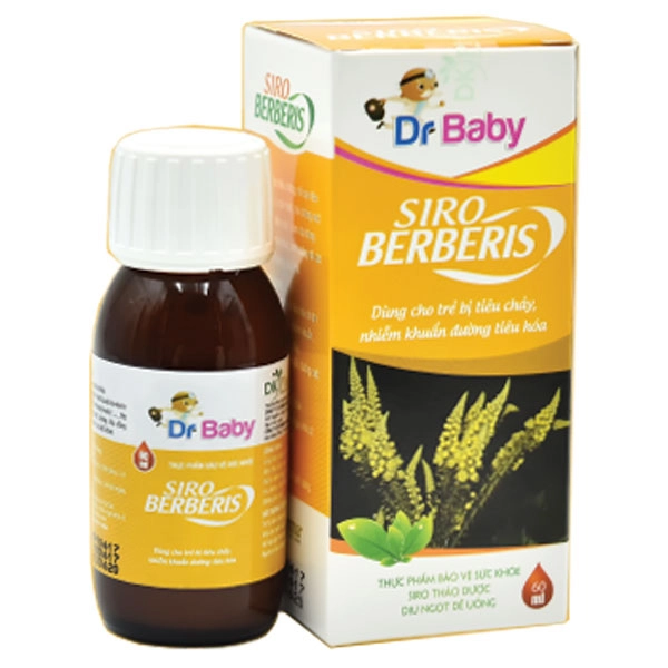 Siro giảm các triệu chứng rối loạn, tiêu chảy Berberis hộp 1 lọ 60 ml
