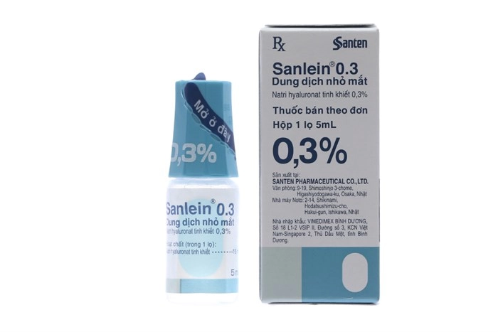Thuốc nhỏ mắt Sanlein 0.3% hộp 1 chai 5ml