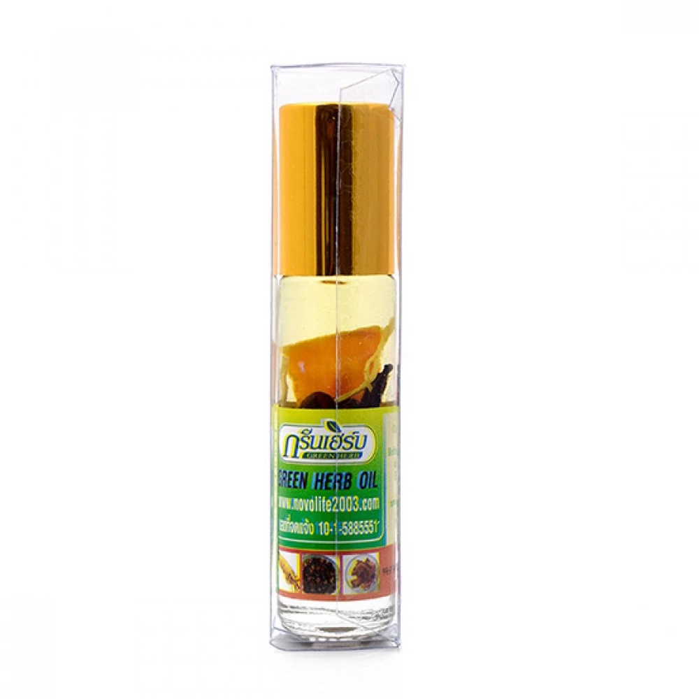 Dầu gió thảo dược nhân sâm Green Herb Oil Thái Lan chai lăn 8ml