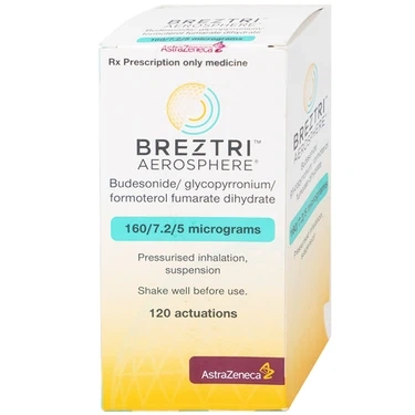 Thuốc trị hen suyễn Breztri 160/7.2/5mcg Astrazeneca hộp 120 liều