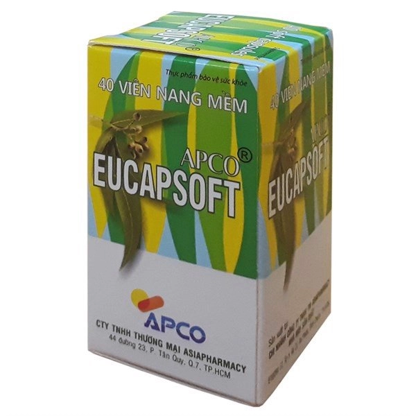 Hỗ trợ giảm ho, long đờm APCO Eucapsoft hộp 1 lọ 40 viên