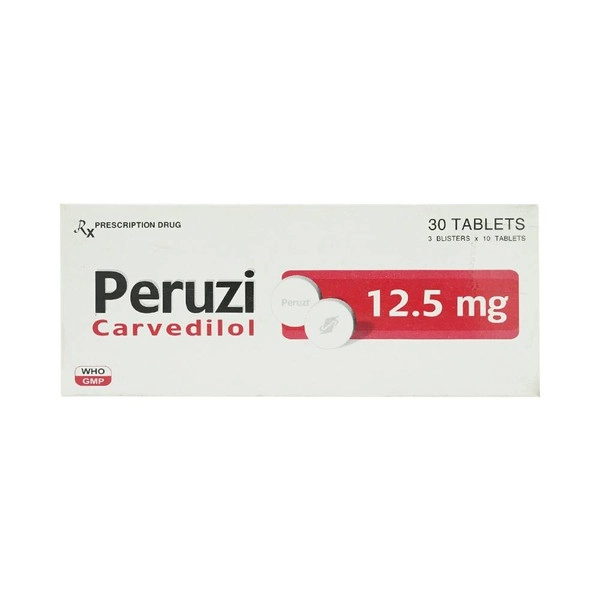Thuốc trị tăng huyết áp Peruzi 12,5mg hộp 3 vỉ x 10 viên
