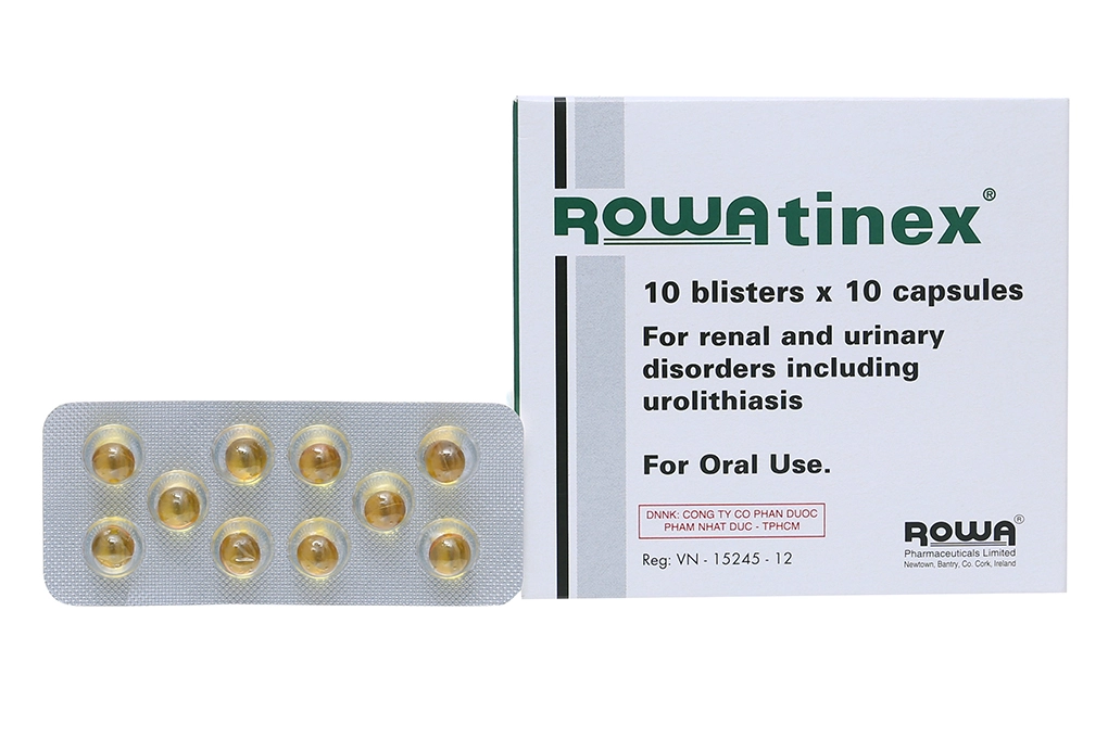 Thuốc trị sỏi thận và sỏi niệu Rowatinex hộp 100 viên