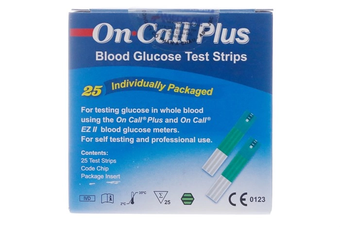 Que thử đường huyết On Call Plus hộp 25 que