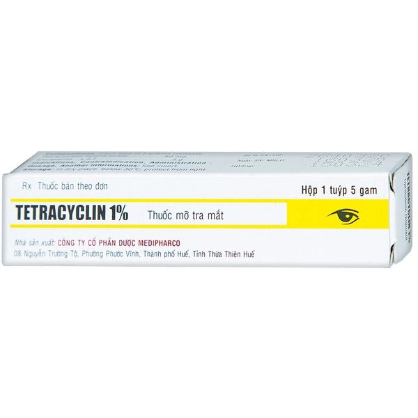 Thuốc mỡ tra mắt TETRACYCLIN 1% (Medipharco) hộp 1 tuýp 5g