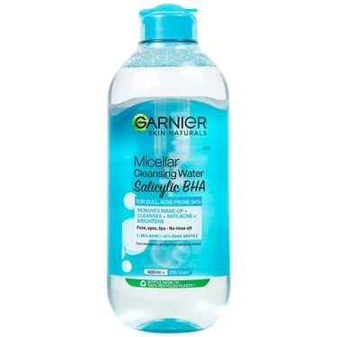 Dành cho da dầu và mụn nước tẩy trang Garnier Skin Naturals Micellar Cleansing Water Salicylic BHA chai x 400ml