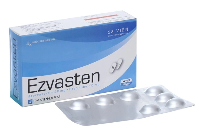 Thuốc trị mỡ máu Ezvasten hộp 28 viên