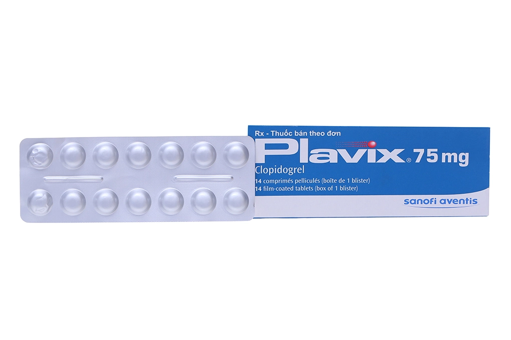 Thuốc ngăn ngừa đột quỵ Plavix 75mg hộp 14 viên