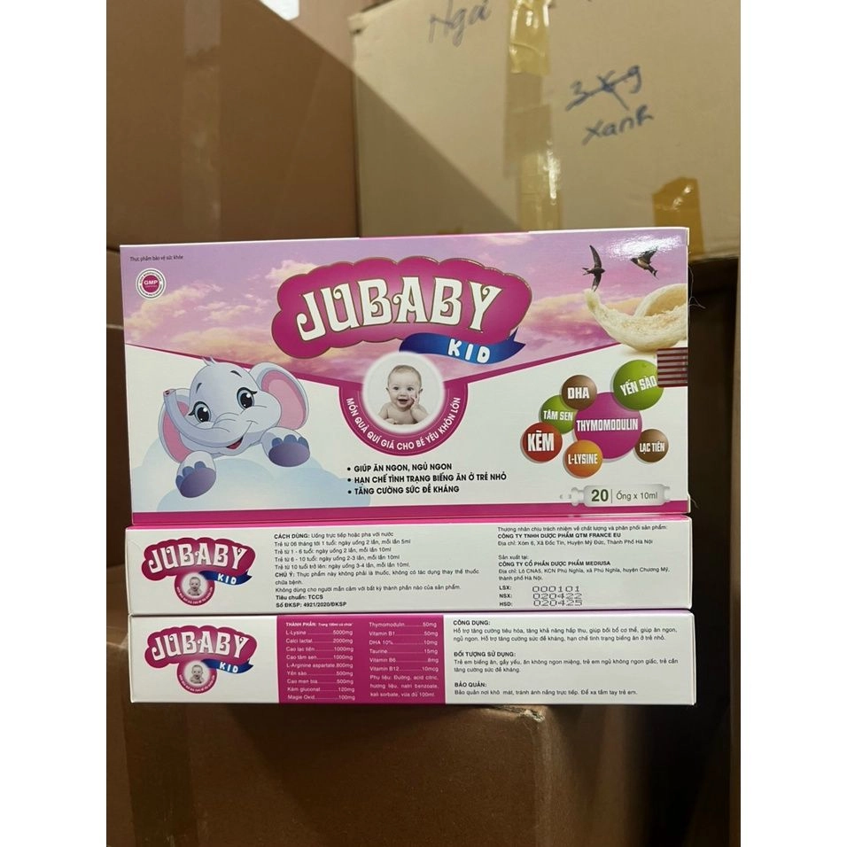 Hỗ trợ tăng cường sức đề kháng Jubaby Kid hộp 4 vỉ x 5 ống