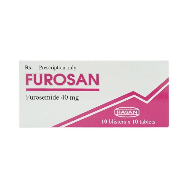 Thuốc lợi tiểu FUROSAN hộp 100 viên