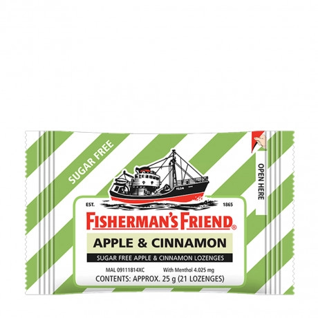 Kẹo ngậm con tàu  Fisherman's Friend Apple & Cinnamon gói 25g