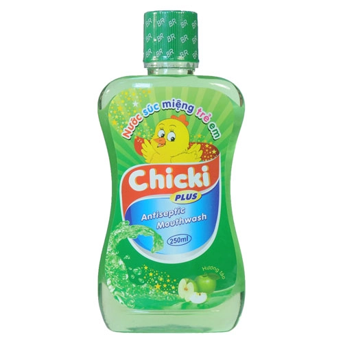 Nước súc miệng trẻ em Chicki Plus (vị táo) chai 200ml