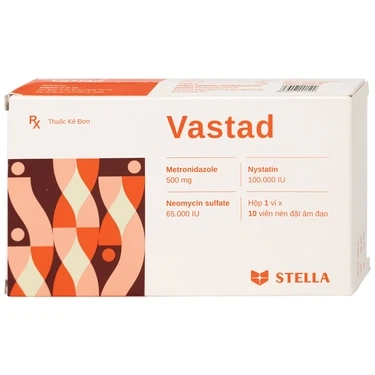 Viên đặt âm đạo Vastad Stel hộp 1 vỉ x 10 viên