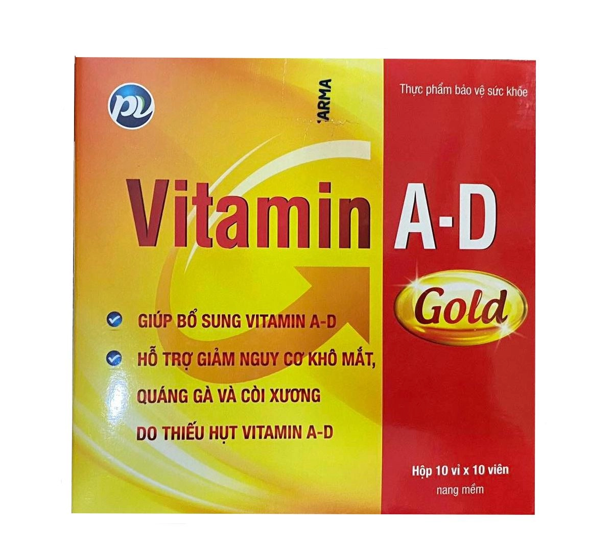 Vitamin A-D Gold hộp 100 viên
