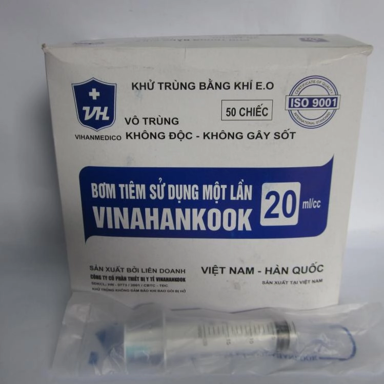 Bơm tiêm sử dụng một lần Vinahankook 20ml hộp 50 cái
