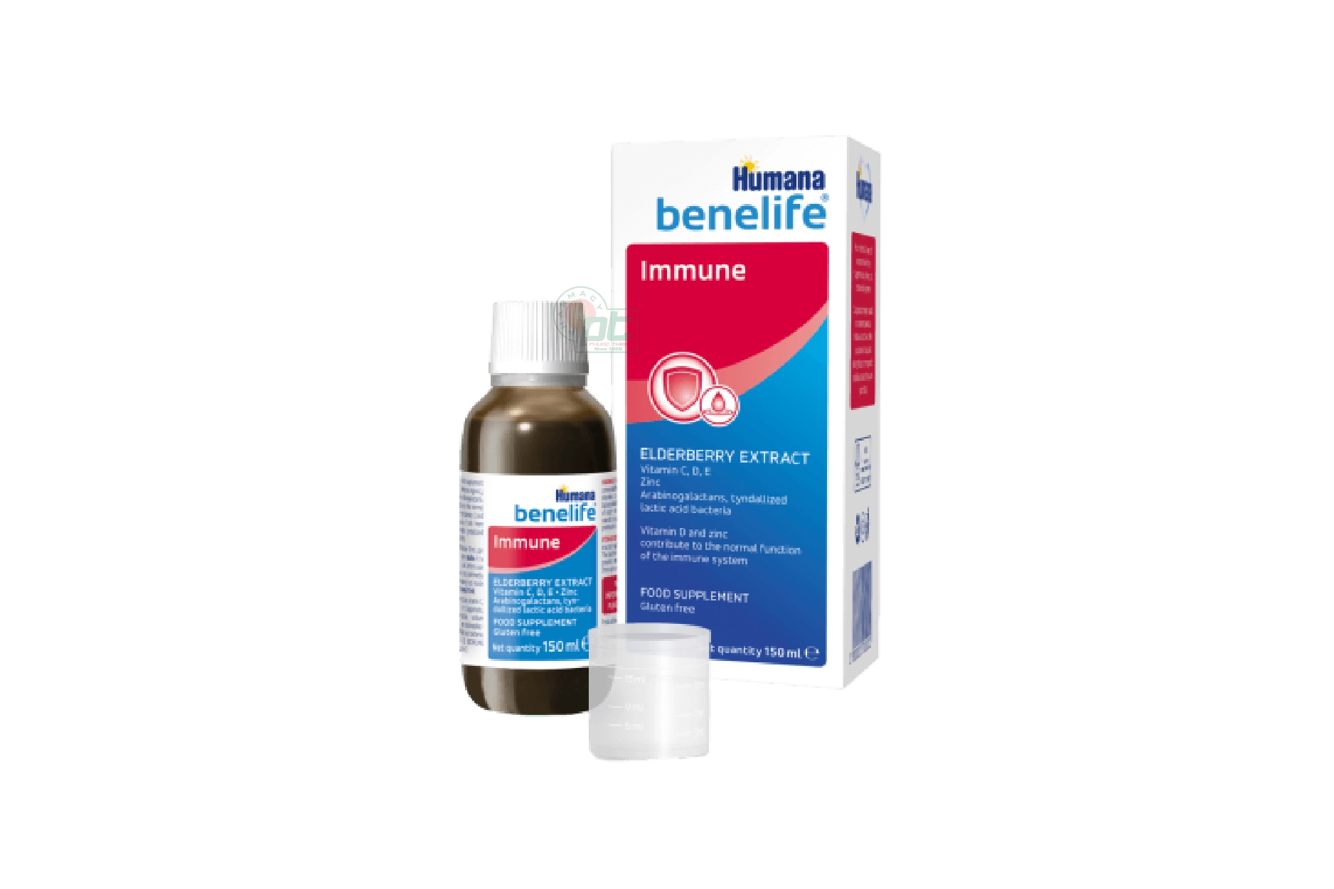 Hỗ trợ đề kháng cho cơ thể Humana Benelife Immune hộp 1 chai 150ml