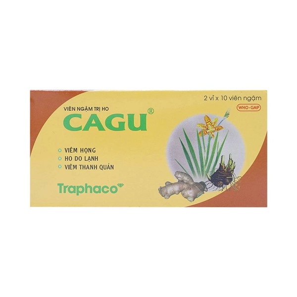 Viên ngậm trị ho CAGU hộp 2 vỉ x 10 viên