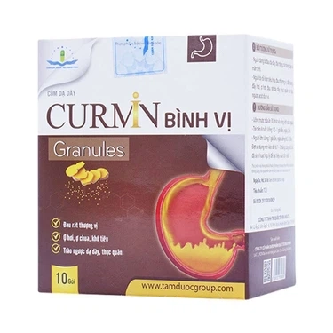 Cốm dạ dày CURMIN NANO Bình Vị Granules hộp 10 gói