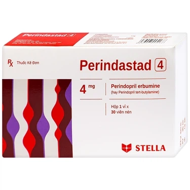 Thuốc điều trị tăng huyết áp Perindastad 4mg Stella hộp 1 vỉ x 30 viên