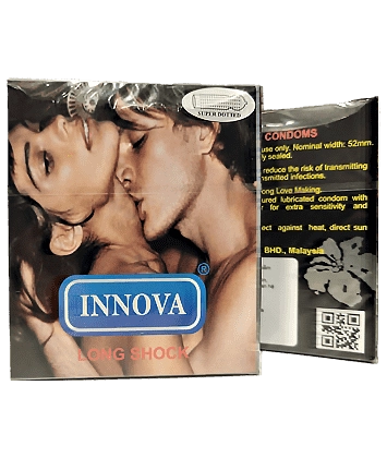 Bao cao su kéo dài thời gian INNOVA LONG SHOCK hộp 3 cái