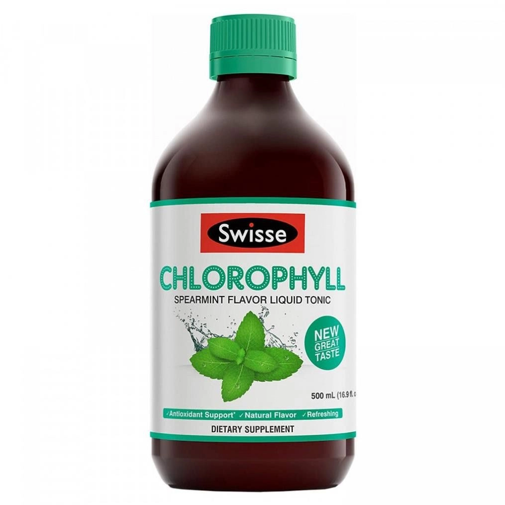 Nước diệp lục SWISSE CHLOROPHYLL SPEARMINT FLAVOUR SUPERFOOD LIQUID chai 500ml