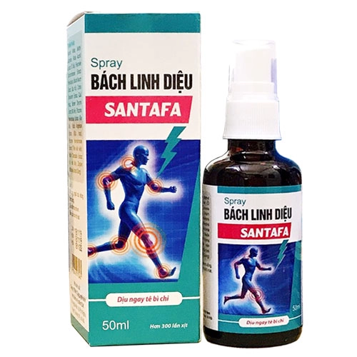 Xịt giảm đau nhức xương khớp Bách Linh Diệu Santafa hộp 1 chai 50ml
