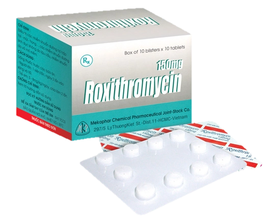 Thuốc kháng sinh Roxithromycin  150mg MKP hộp 100 viên nén