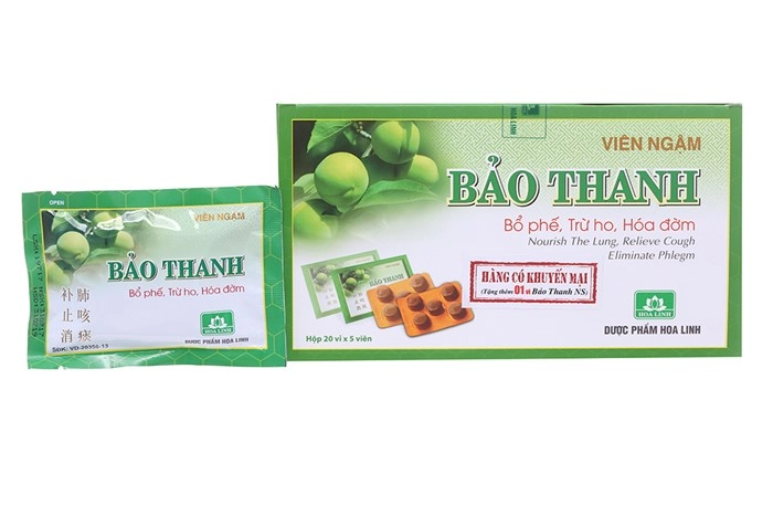 Viên ngậm ho có đường Bảo Thanh hộp 100 viên