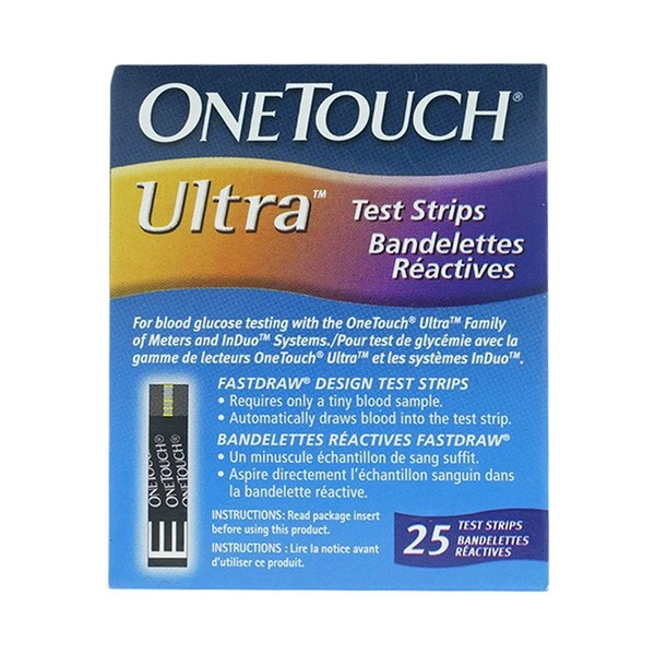 Que thử tiểu đường One Touch Ultra hộp 25 cái