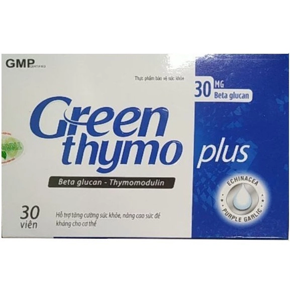 Hỗ trợ tăng cường sức khỏe Green Thymo Plus hộp 30 viên