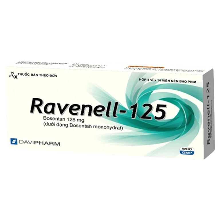 Điều trị tăng áp lực động mạch phổi Ravenell-125 DaviPharm hộp 4 vỉ x 14 viên