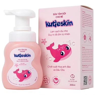 Giúp làm sạch dịu nhẹ, chăm sóc và bảo vệ da bé sữa tắm gội cho bé Kutieskin hộp 200ml