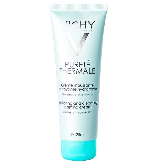 Sữa rửa mặt tạo bọt dạng kem Vichy Pureté Thermale Hydrating & Cleansing Foaming Cream tuýp 125ml