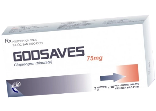 Thuốc tim mạch Godsaves 75mg hộp 3 vỉ x 10 viên