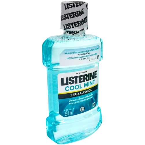 Nước súc miệng Listerine Cool Mint Zero Alcohol chai 250 ml