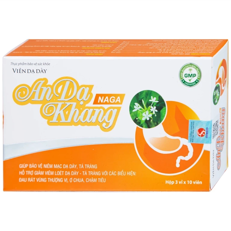 Viên dạ dày An Dạ Khang Naga Vesta hộp 3 vỉ x 10 viên